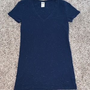 Blue speckled tee
